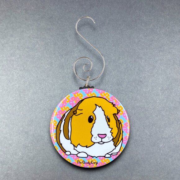 Tropical Guinea Pig Pinback Button, Magnet, Keychain, Bottle Opener or Ornament - Picture 9 of 12